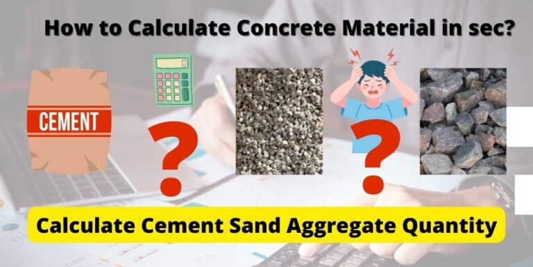Calculate Cement Sand Aggregate Quantity